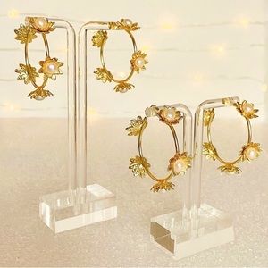 Vivian Drew flower hoops